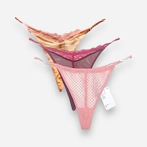 🌸Underwear🌸 3PK Urban Outfitters V-string Panty Lot M new